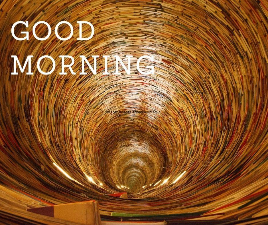 Beautifull yellow circle white text good morning images