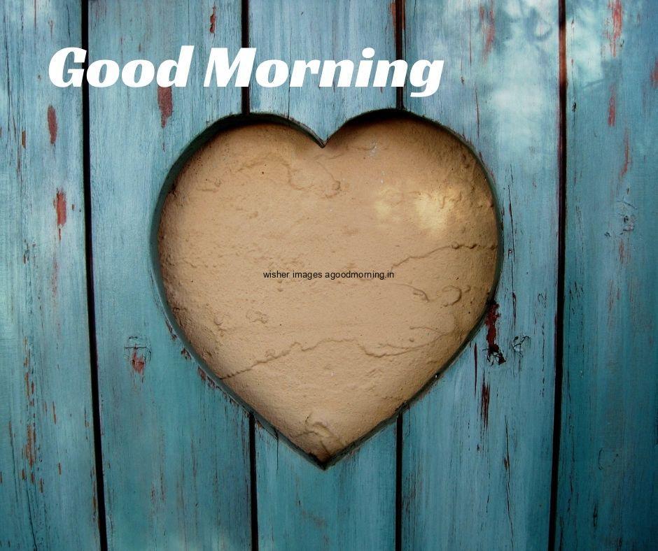 Blue-background-brown-heart-good-morning-love-image 60+ HD Good Morning Love images Free