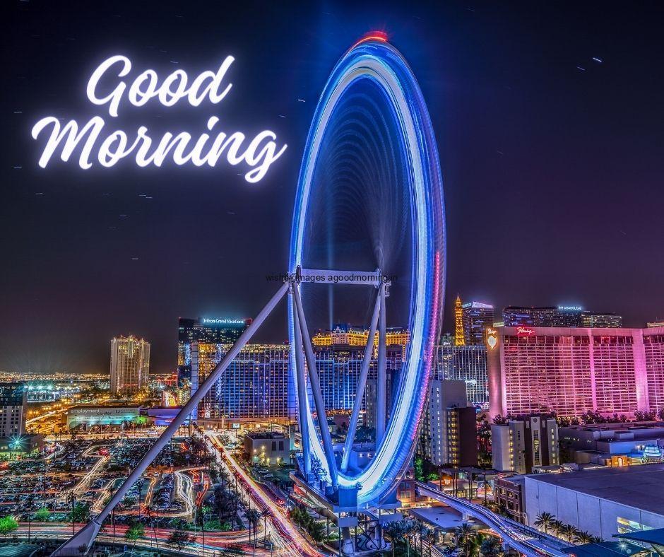 Blue-wheels-placed-middle-building-with-white-text-good-morning-image Top 40+ Good Morning images for common friends