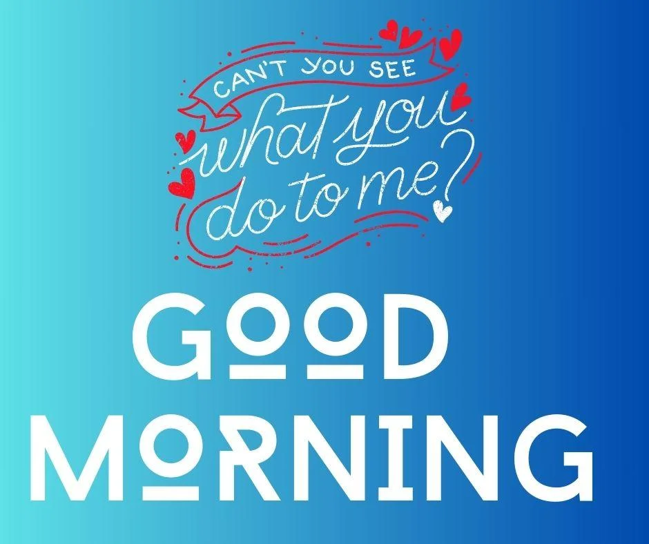 Blue with red background with good morning love quote is placed, what you do to me to creates beautiful icon