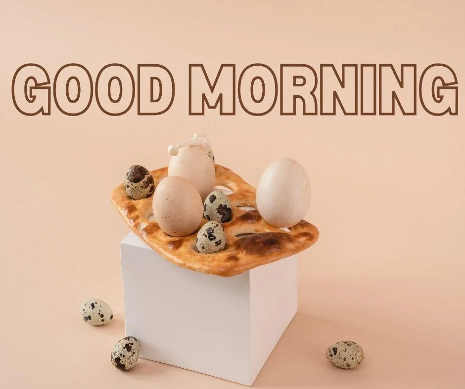 Brown colour background with breautiful sky blue colour gift without ribbon box good morning images box