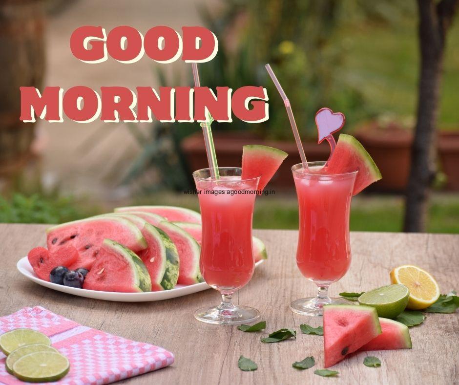 Good-Morning-food-images-red-strawberry-jucie-with-girl-floor-background-with-good-morning-Food-image HD Good Morning Food Images Free download