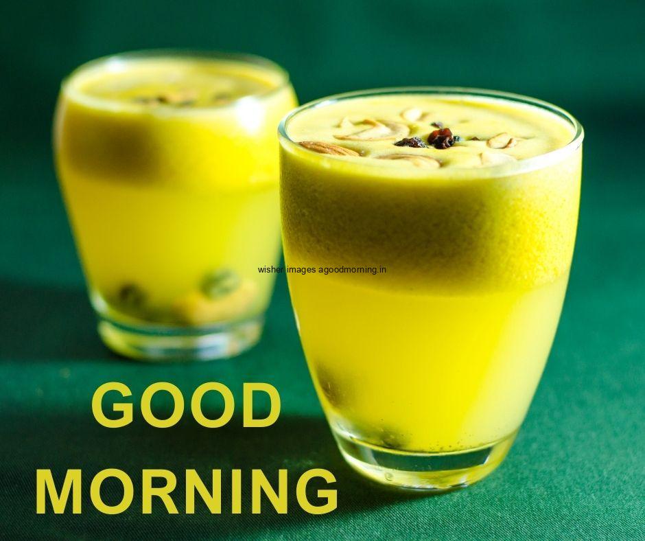 Good-Morning-food-images-with-yellow-jucie-with-Green-background-with-good-morning-Food-image HD Good Morning Food Images Free download