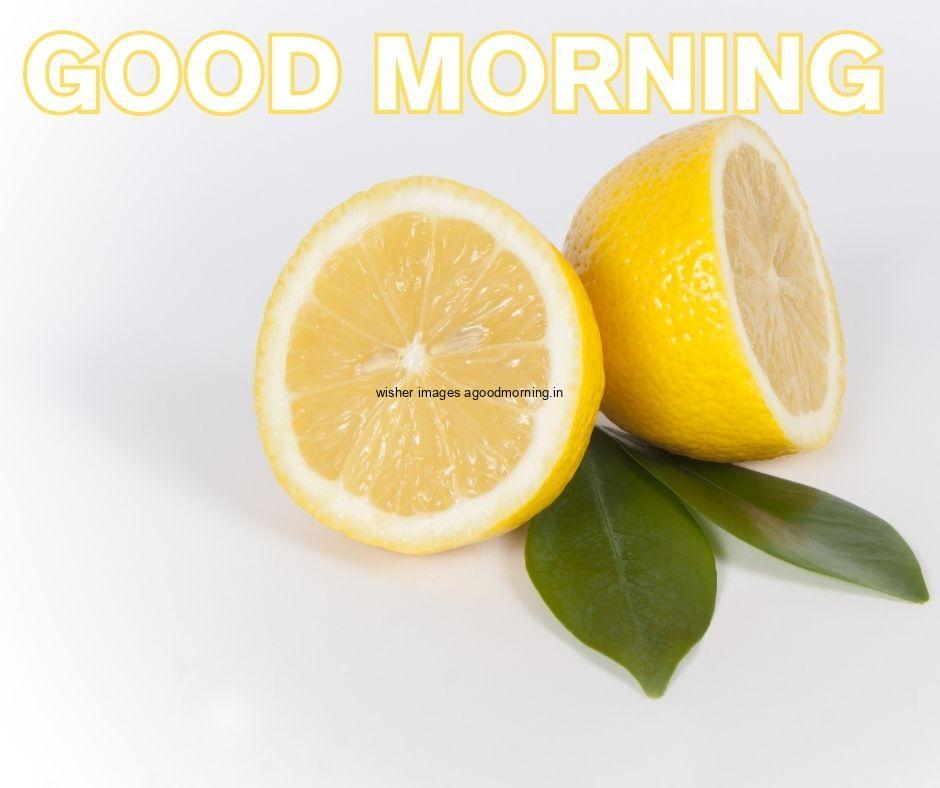 Grey background with orange good morning image text colour yellow with white border