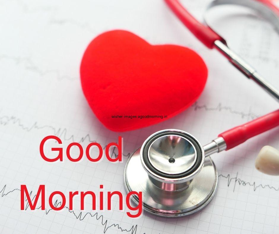 Grey-background-with-red-heart-tely-scope-good-morning-image HD 60+ Good Morning Images For download