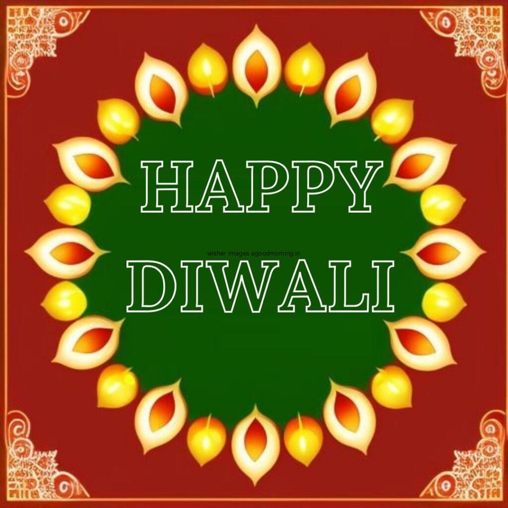 Happy diwali images with dark red background diya create circle with diya beautiful border happy diwali image