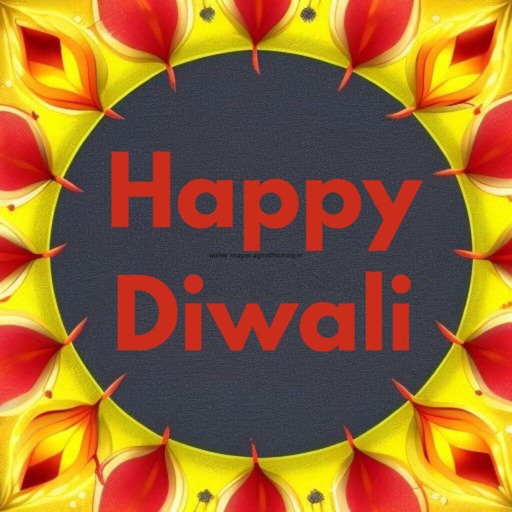 Happy diwali images with yellow background with dark purple circle happy diwali red beautiful diya