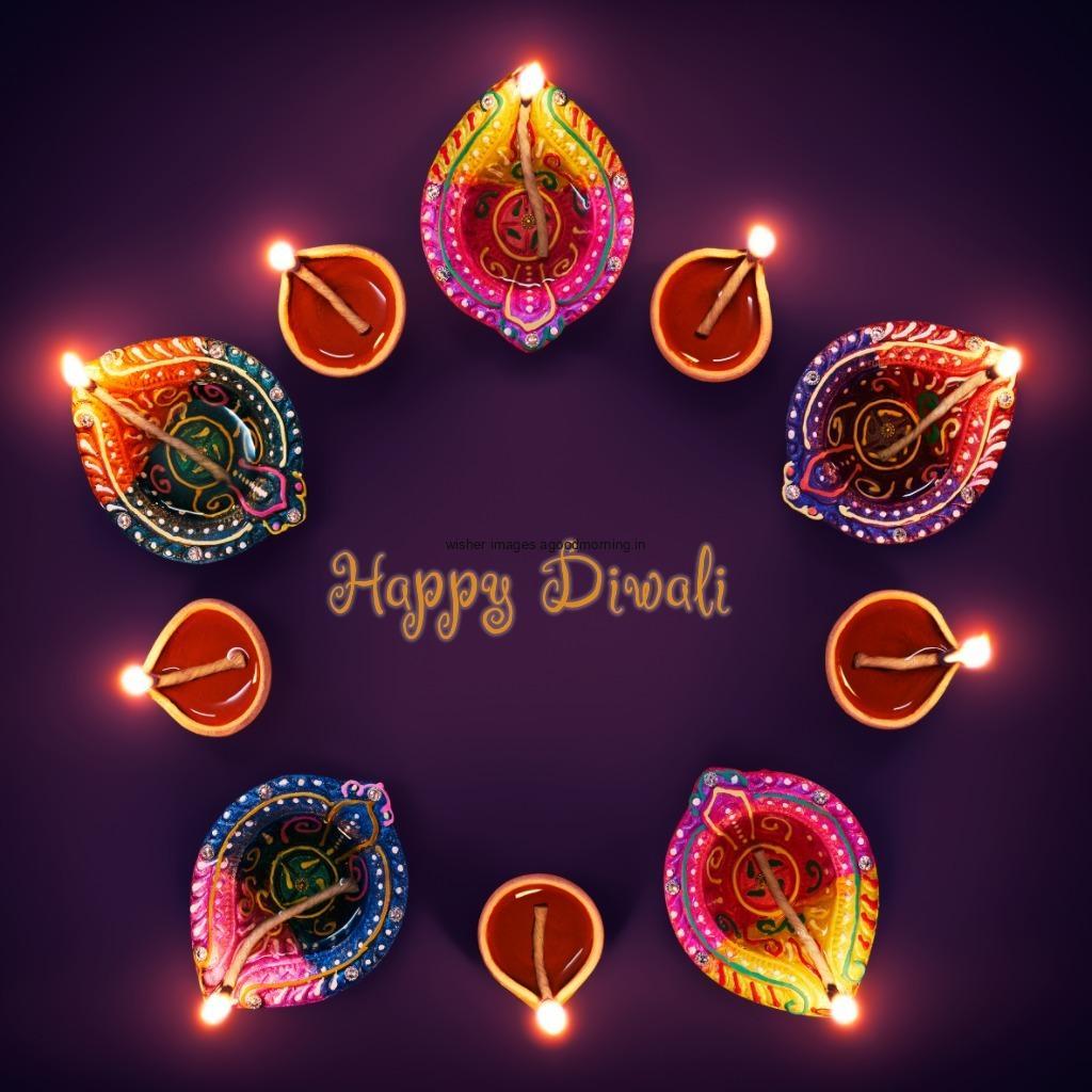 Purple Beautiful background diya create the images with happy diwali image