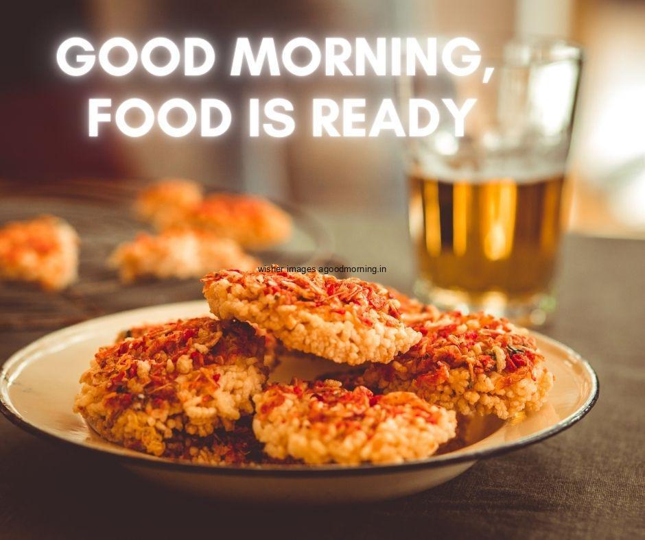 Tikkis-on-the-brown-plates-good-morning-quote-is-placed-on-the-top 50+ Good Morning food images Free download