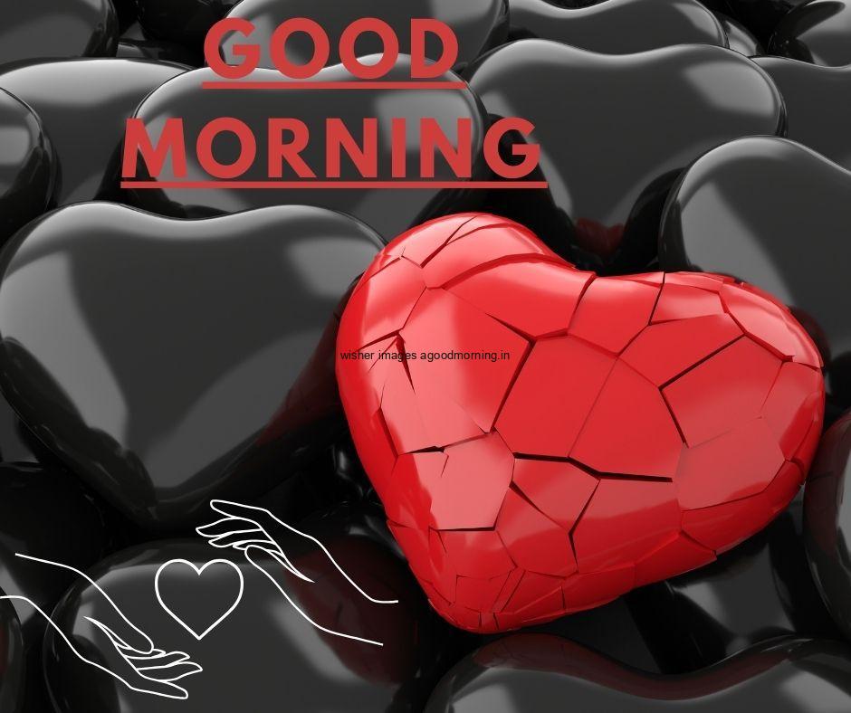 black-background-with-red-heart-good-morning-quote-is-placed- 50+ Good Morning Love HD Images Download & share