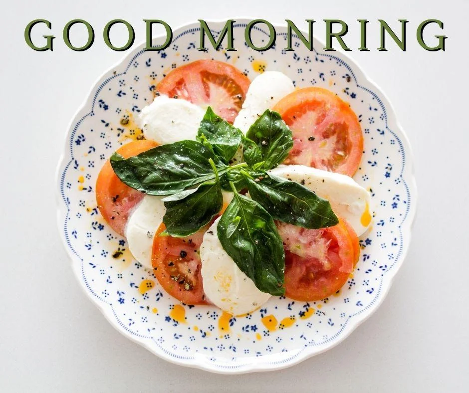 good moning quote with vegetable bowl in the bowl vegetable is placed