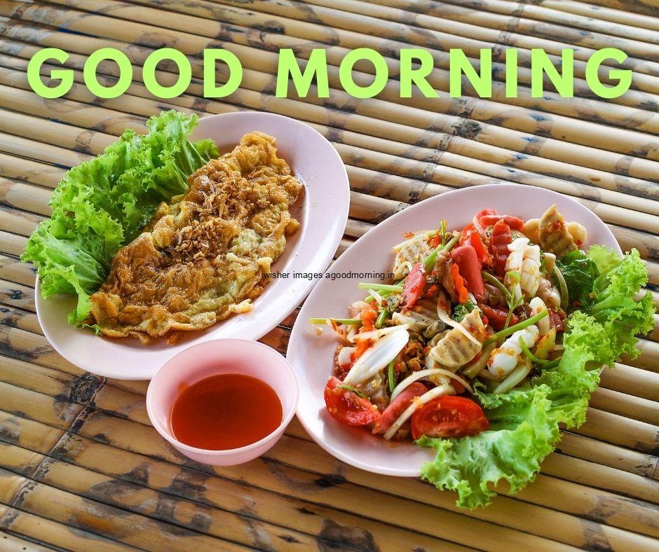 good-moning-quote-with-vegetable-bowl-in-the-two-bowl-vegetable-is-placed-and-chatni 50+ Good Morning food images Free download