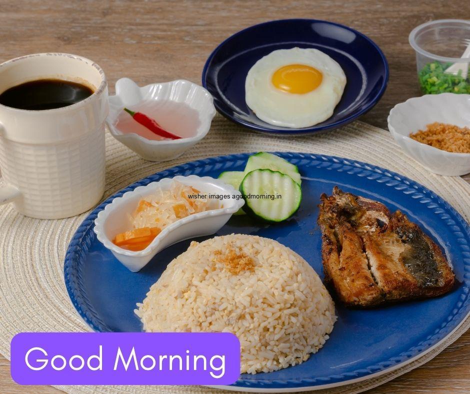 Good morning food images for couple, desi food on blue plate