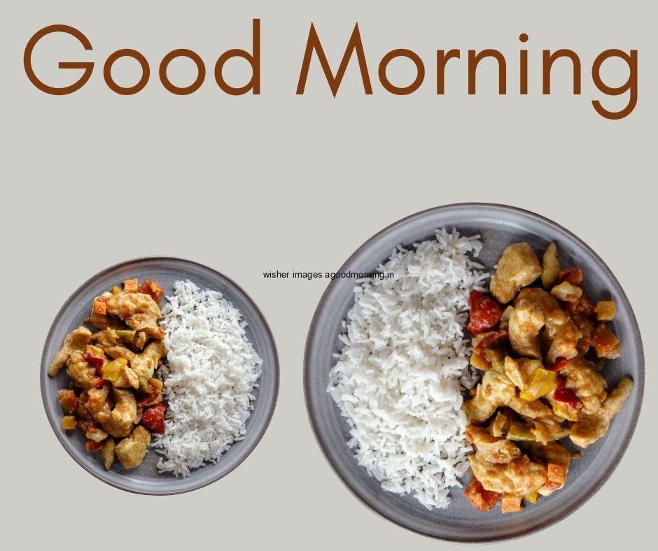 Good morning food images for couple rice with chicken