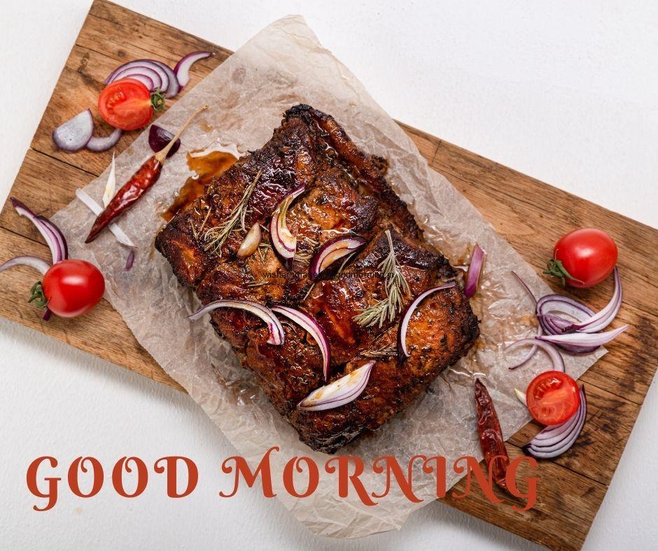 good-morning-quote-is-placed-chicken-on-the-plate-tomote-with-vegetable-also-placed 50+ Good Morning food images Free download