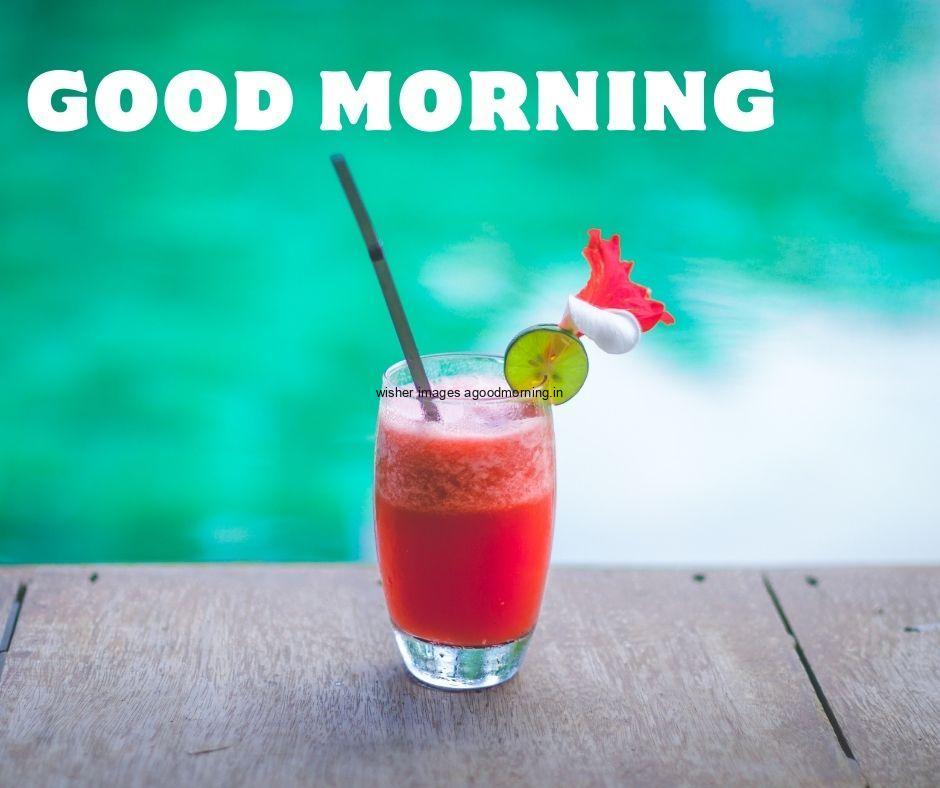 green-with-white-background-red-juice-glass-white-text-good-morning-image HD Good Morning Images with juices Free