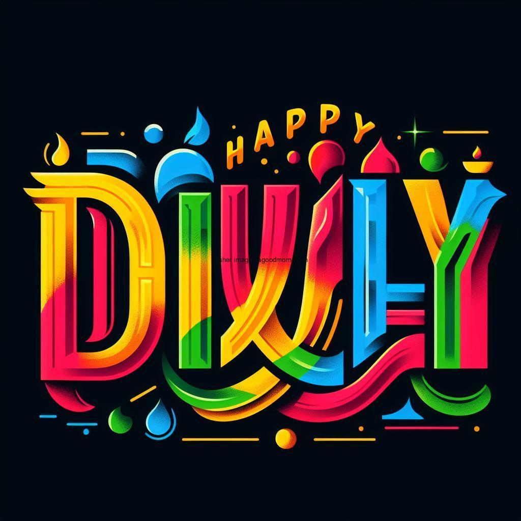 happy diwali creative art with multiple colours happy diwali image with black background happy diwali images