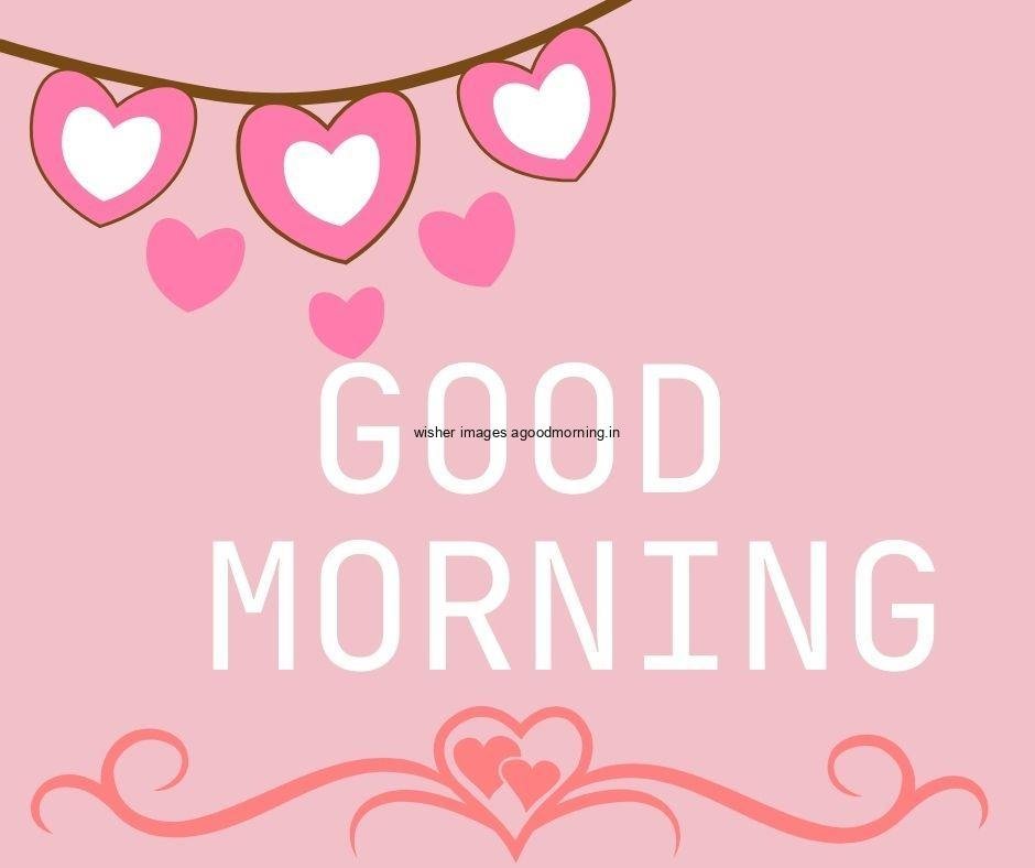 light-pink-background-with-good-morning-love-quote-is-placed-heart-heaging-on-the-left-top 75+ HD Good Morning Images for Couple