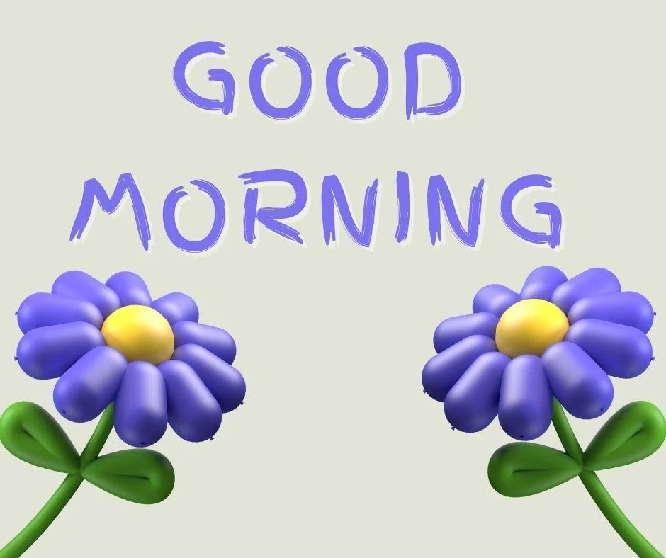 70+ Good Morning Flower Images 41 light purple with grey background blue flowers with Green leaf good morning flower image good morning text with Blue