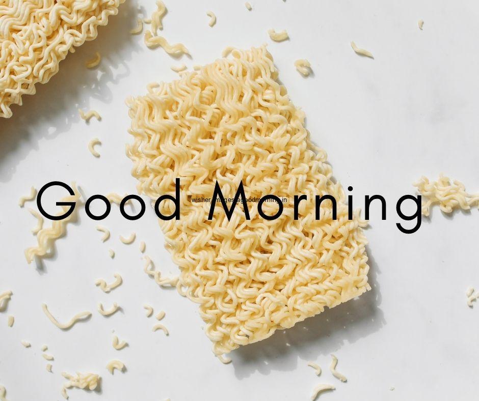 Maggi on the white background good morning food quote is placed