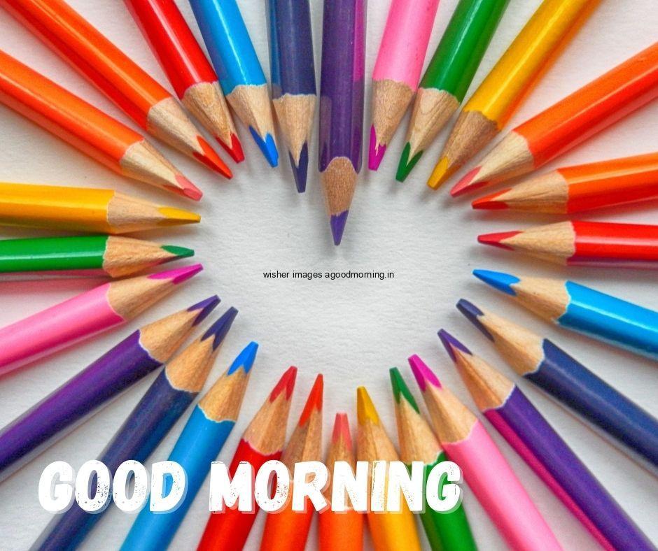 pencils-creates-the-heart-shape-with-white-background-good-morning-image HD 60+ Good Morning Images For download