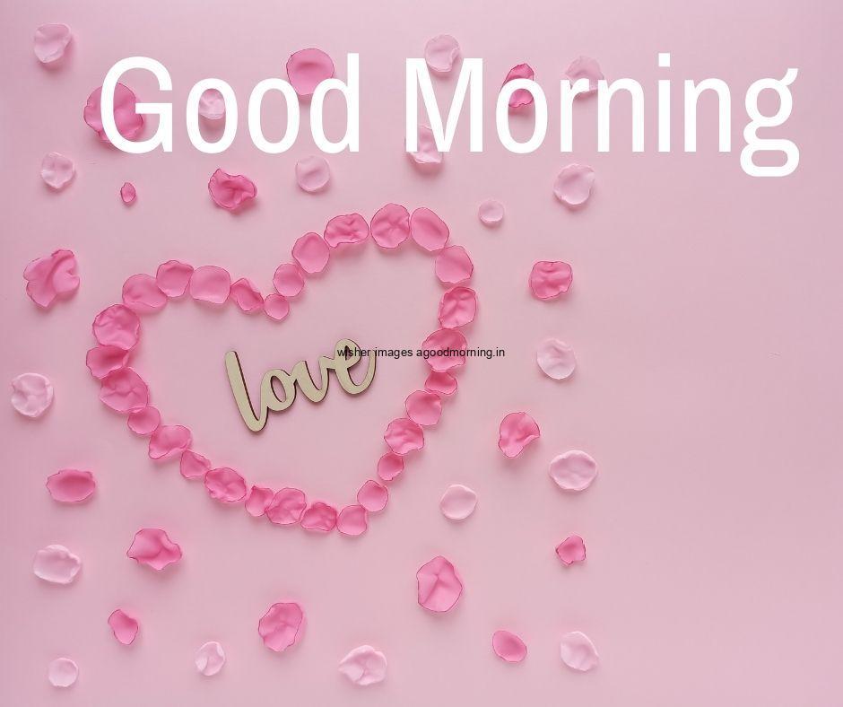 pink-background-with-many-hearts-love-text-placed-in-many-heart-good-morning-image HD 60+ Good Morning Images For download