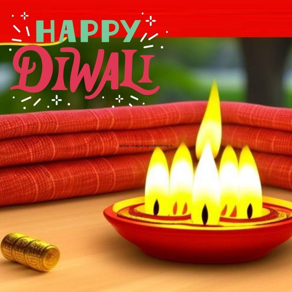 red diya lights red pillers brown background with happy diwali images