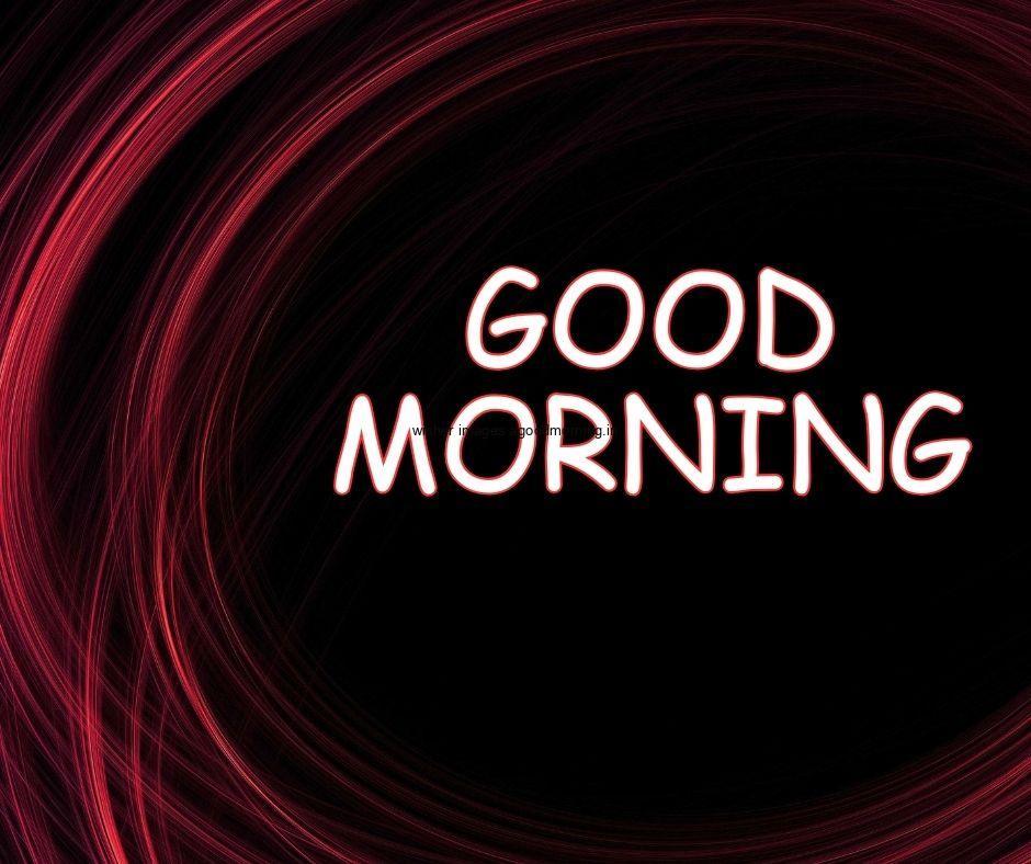 red lines create circle background with white text good morning images