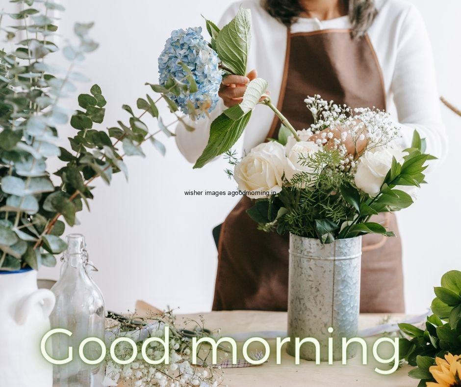 white-background-with-white-vase-and-beautiful-flowers-good-morning-flower-images-quote-is-placed 60+ Good Morning Flowers images download & share