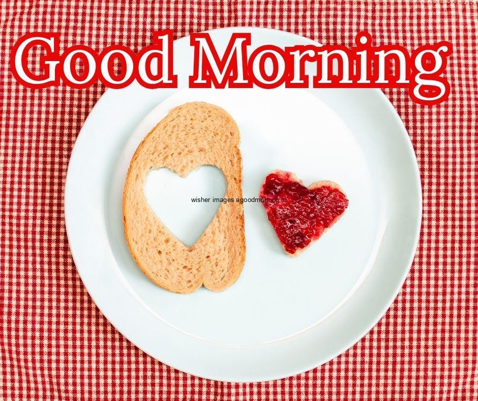 white-plalte-on-teh-bread-and-heart-good-morning-love-image 60+ HD Good Morning Love images Free