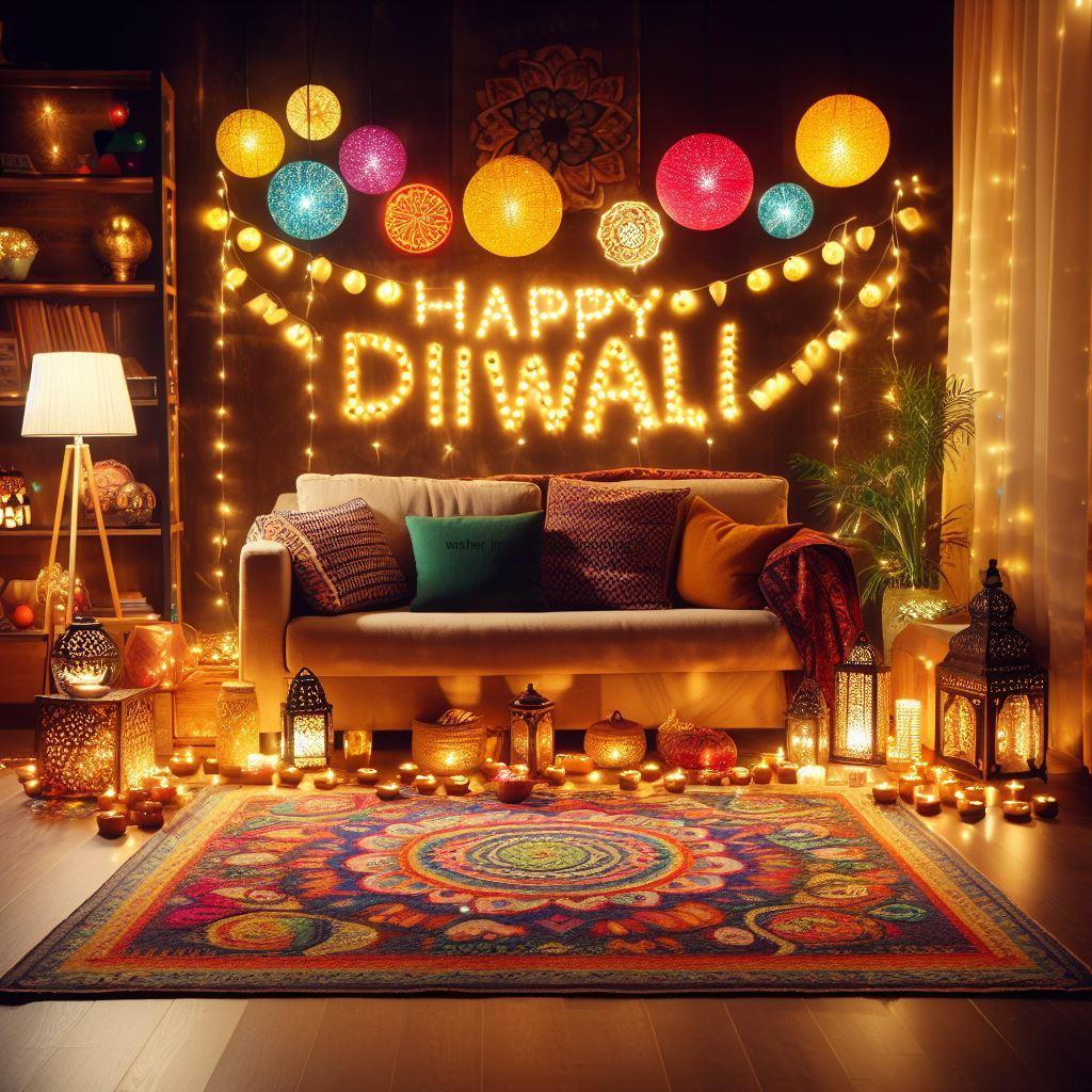 Beauitful house with lights background happy diwali images