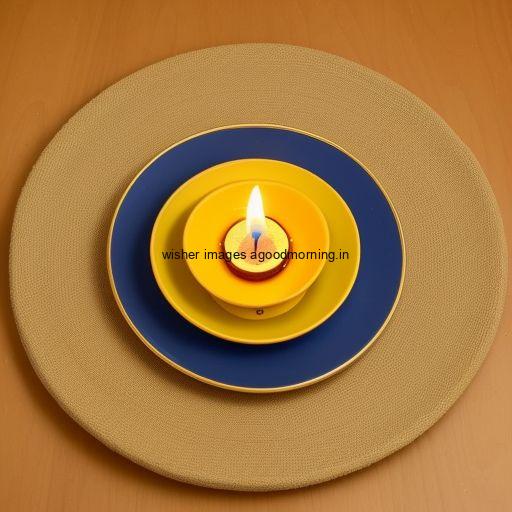 Big diya on the table beautiful background happy diwali image