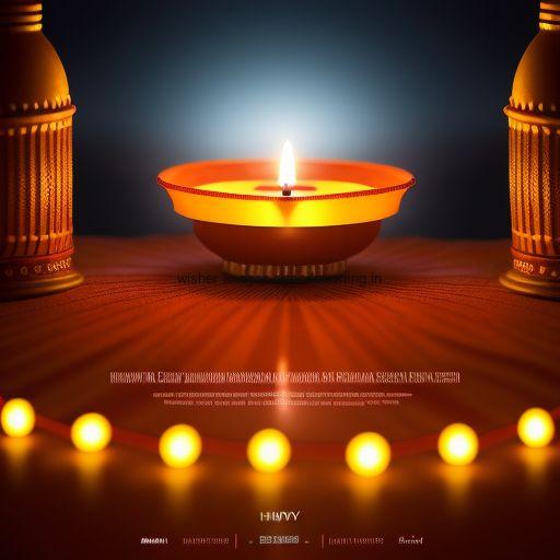 Big yellow diya in the middle with yellow background many diya create the circle happy diwali image