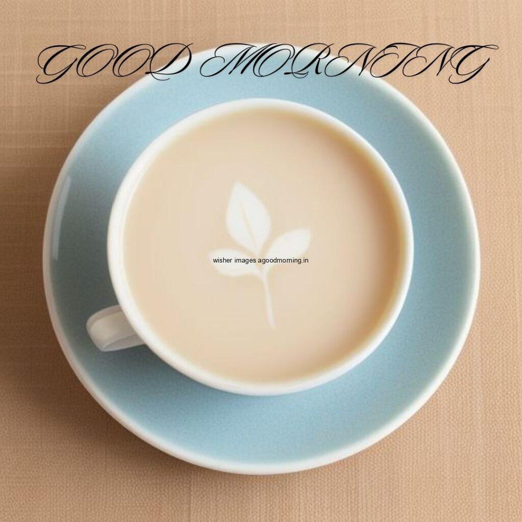 Light-brown-coffee-white-cup-and-plate-good-morning-image-with-black-tea-with-brown-background-1024x1024 50+ HD Good Morning Images Free