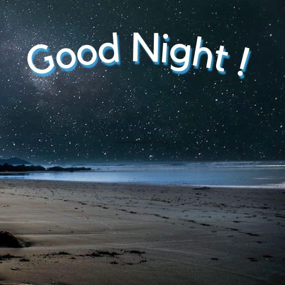 amazing good night image with beach