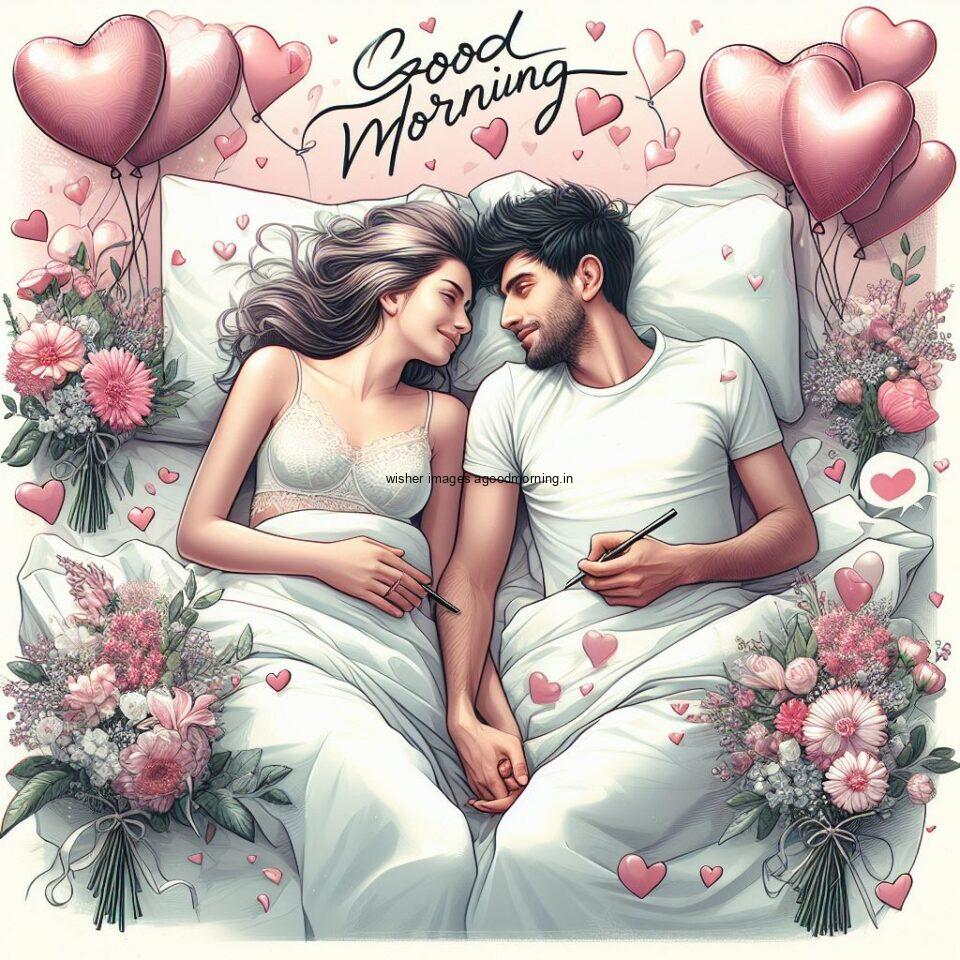 beautiful-flowers-with-amazing-and-beautiful-hug-couple-white-background-good-morning-image-heart-960x960 40+ HD good morning images share & download