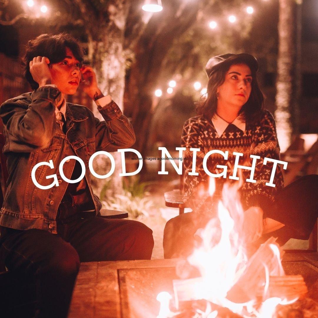 60+ HD Good Night Images Download 5 couople seating together in the night beautifull background with good night placed on the top good night image