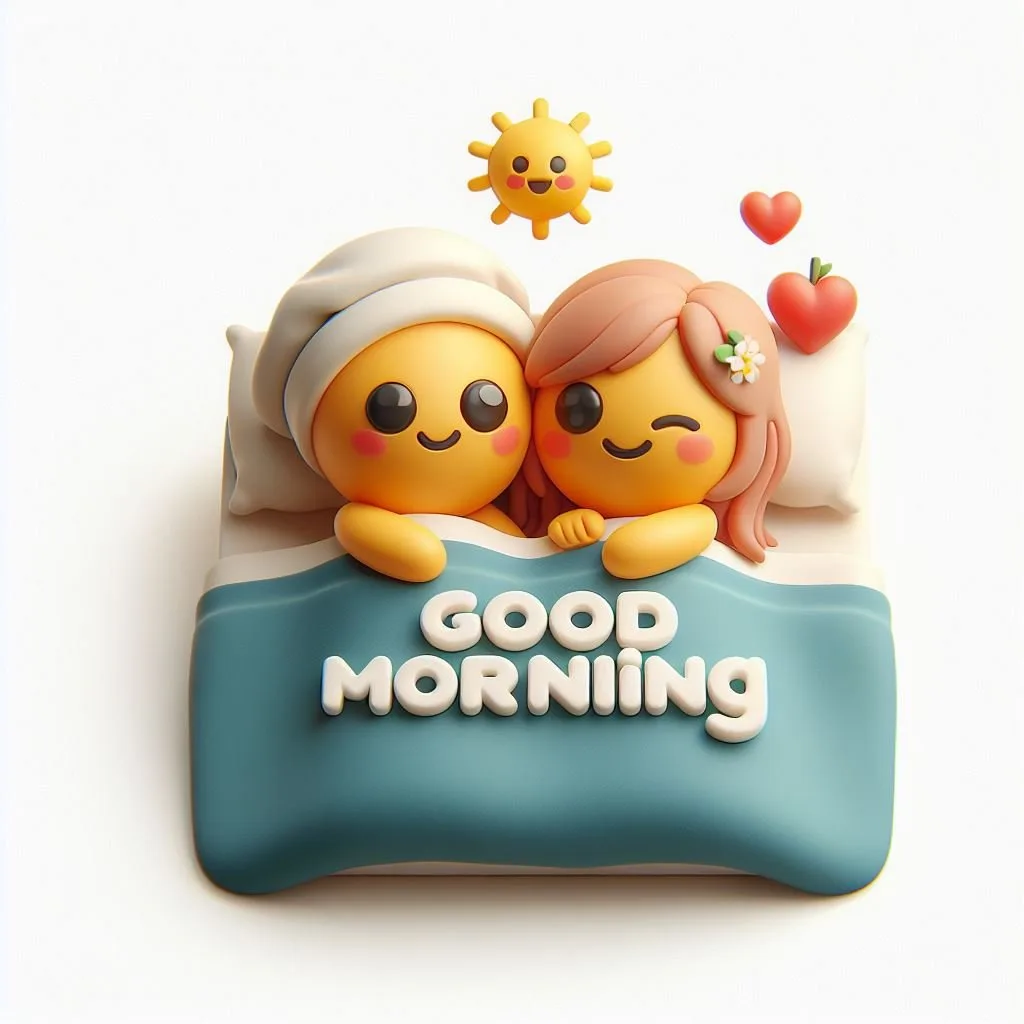 cute couple image with d soft art good morning love image ()