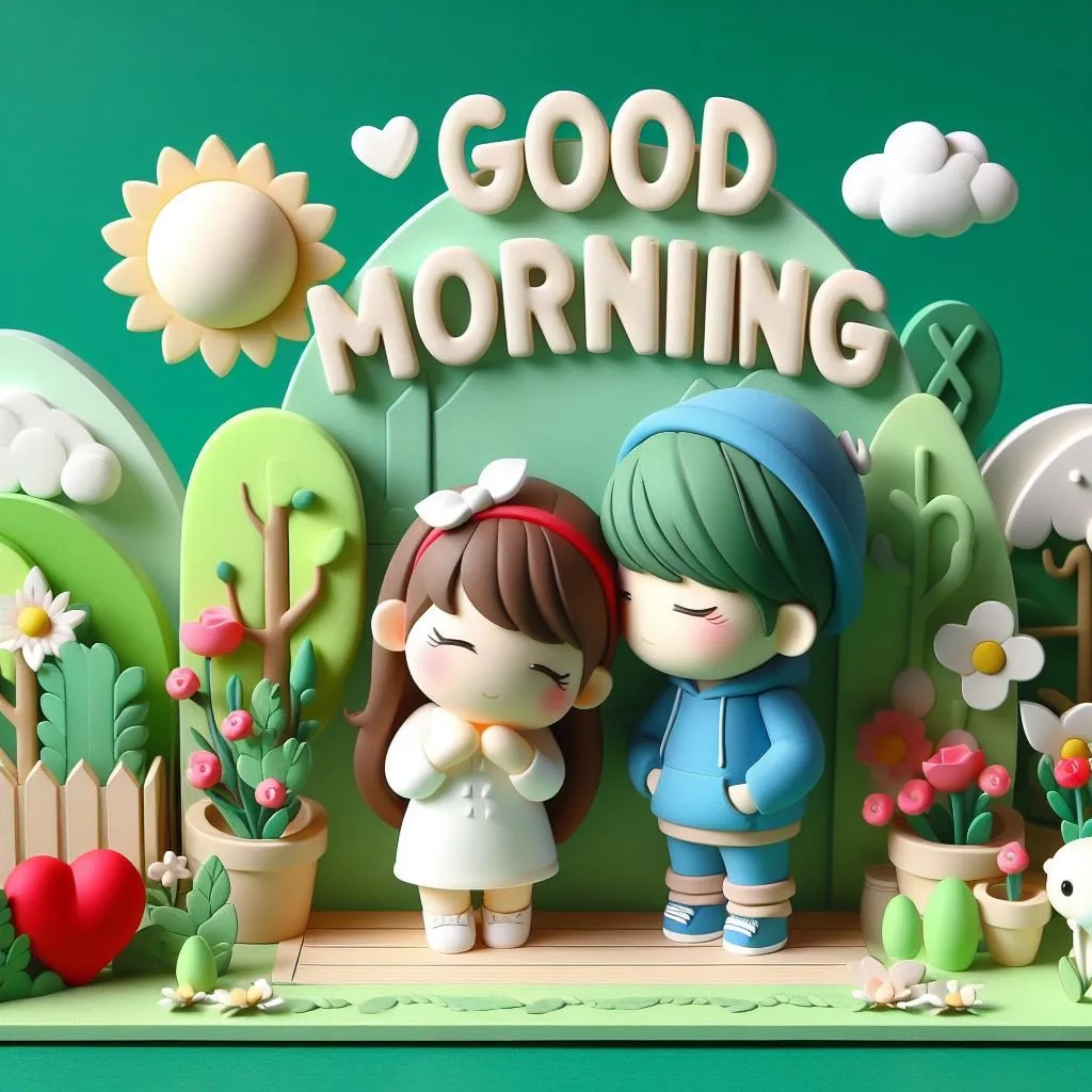 cute couple image with d soft art good morning love image ()