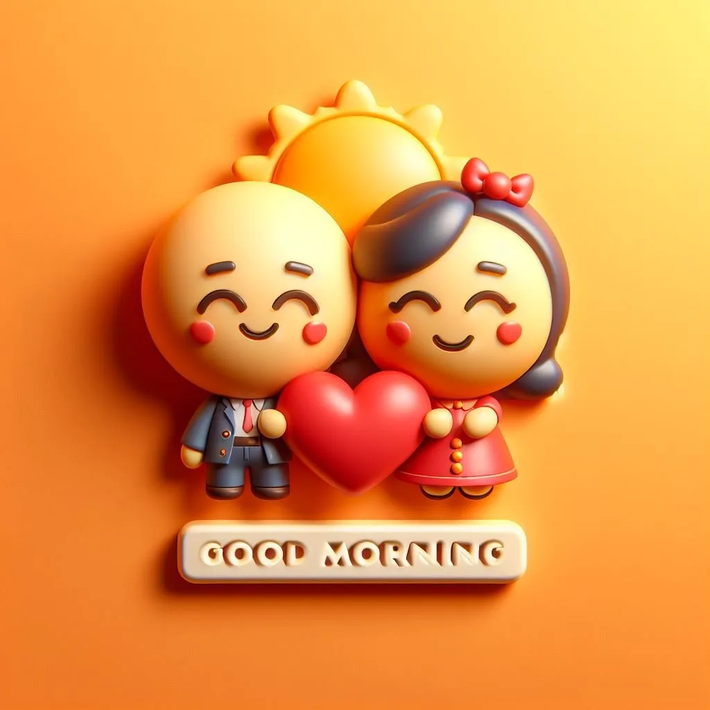 cute couple image with d soft art good morning love image ()