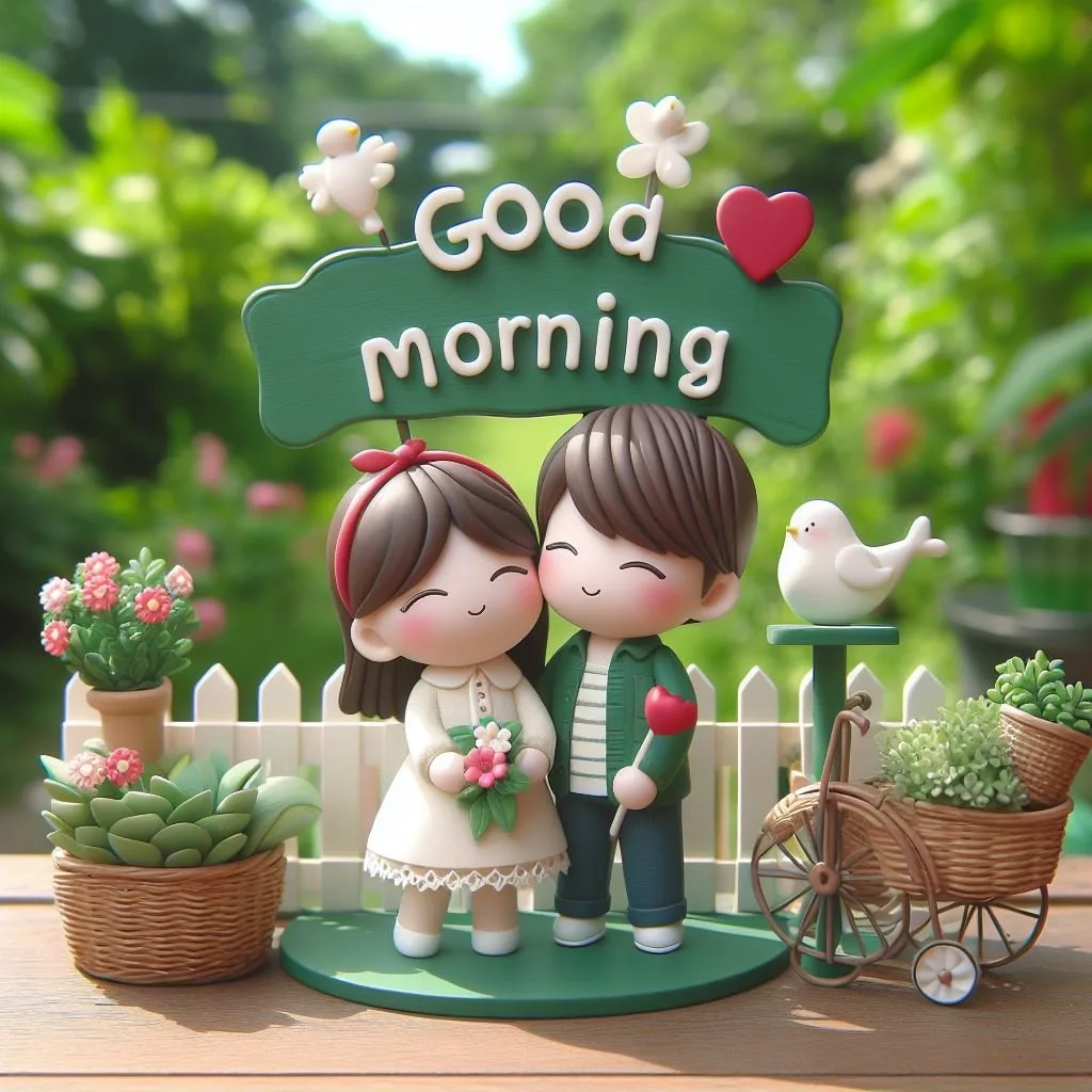 cute couple image with d soft art good morning love image ()