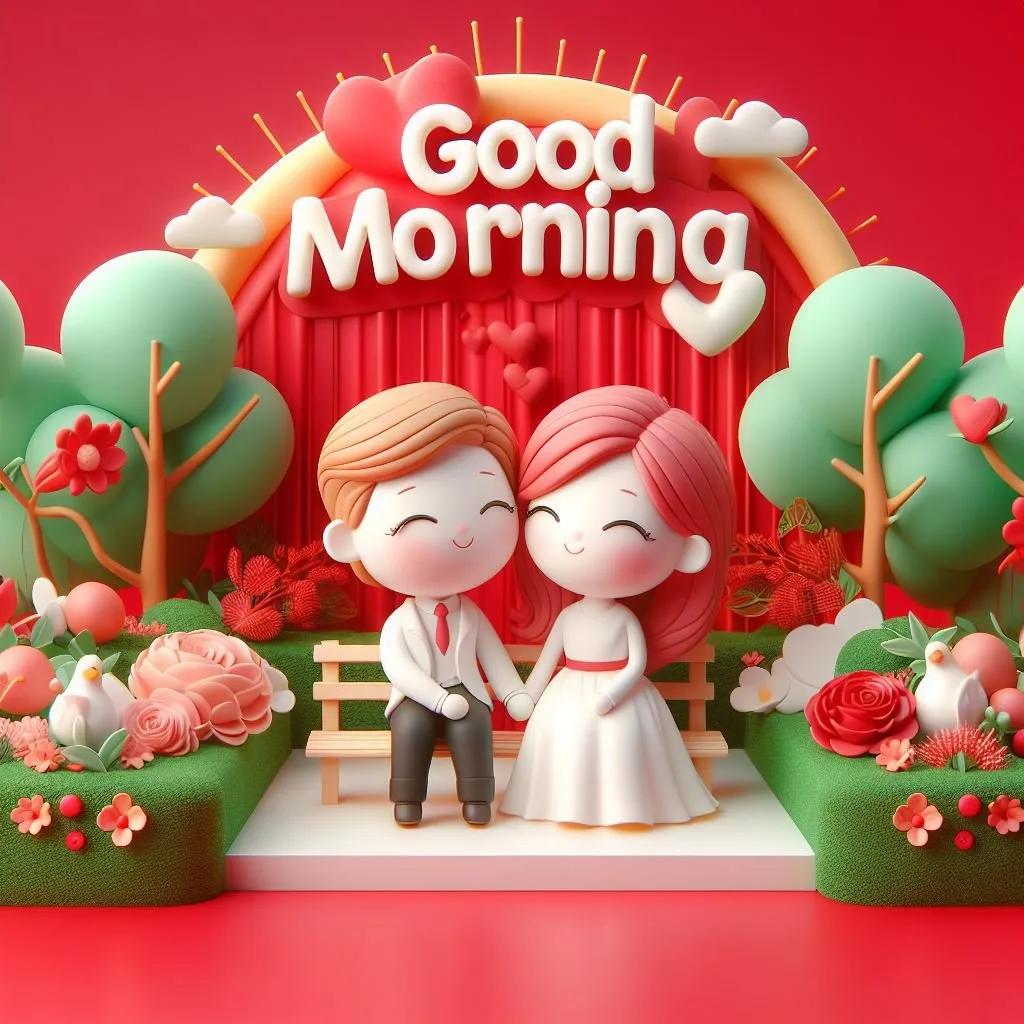 cute couple image with d soft art good morning love image ()