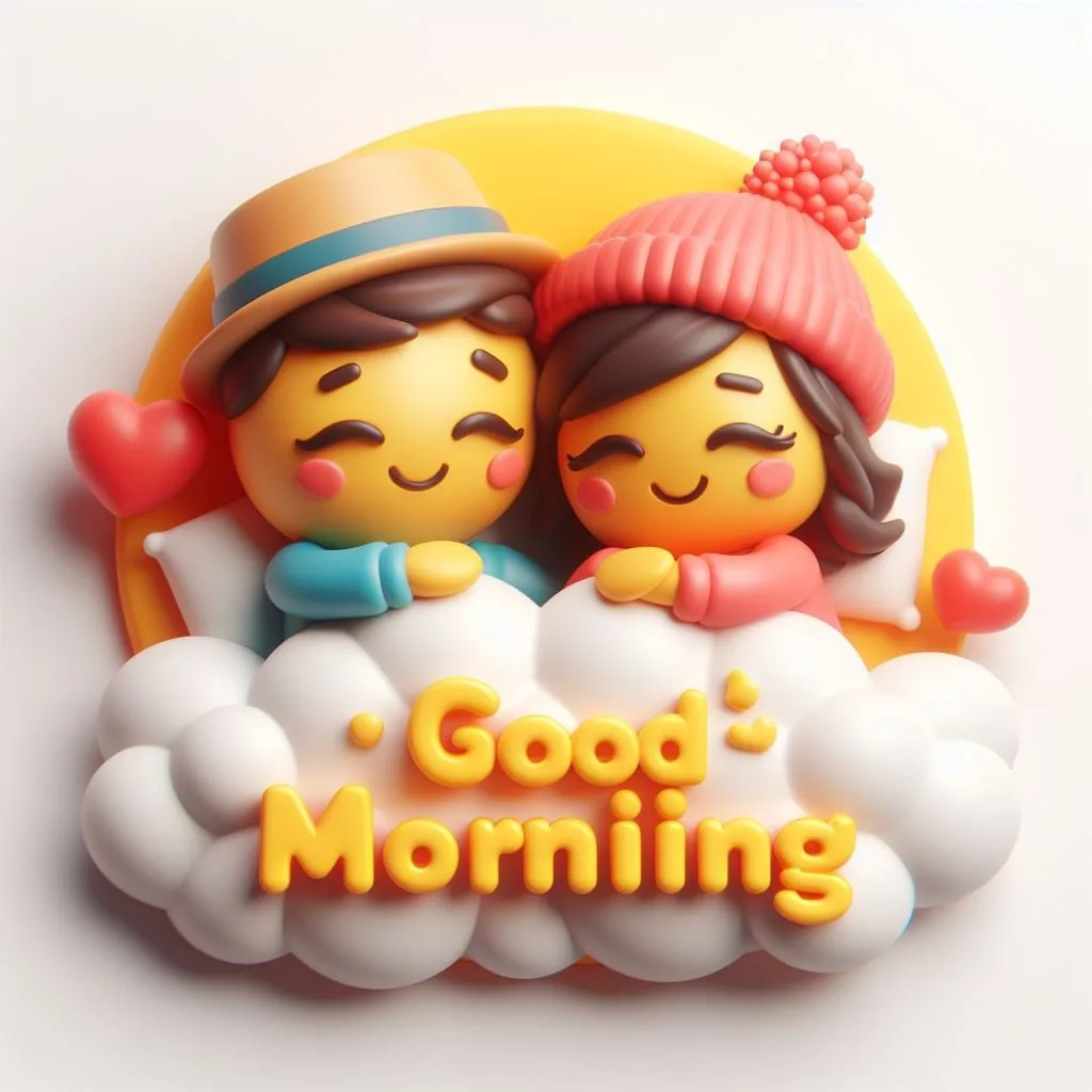 cute couple image with d soft art good morning love image ()