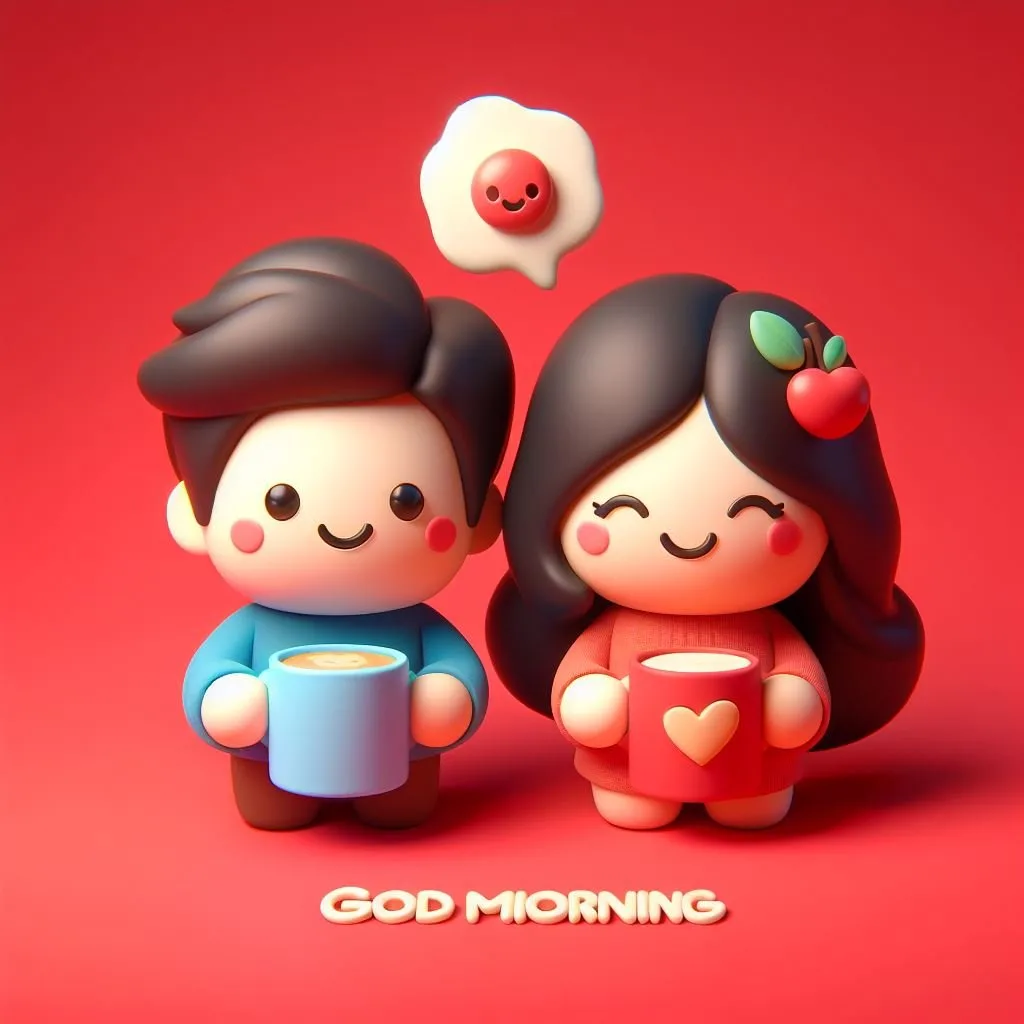 cute couple image with d soft art good morning love image ()