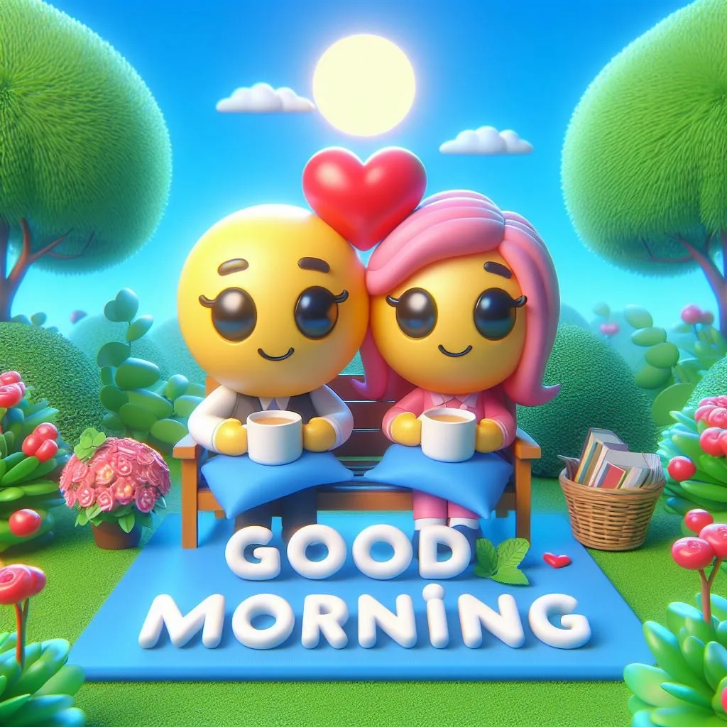 cute couple image with d soft art good morning love image ()