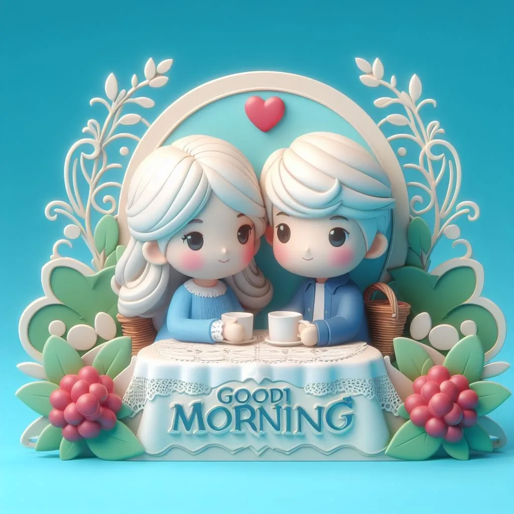 cute couple image with d soft art good morning love image ()