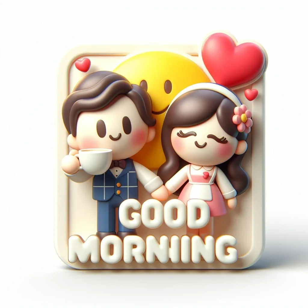 cute couple image with d soft art good morning love image ()