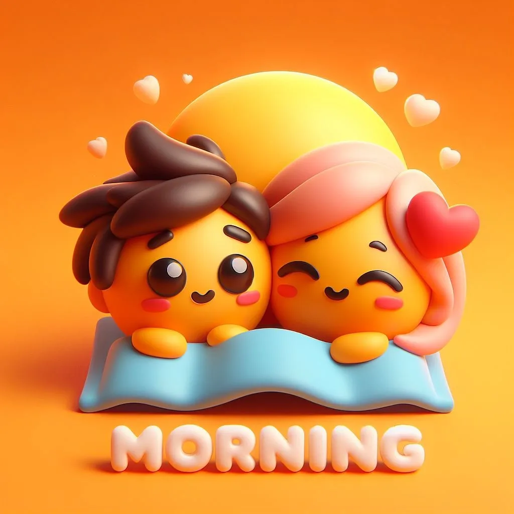 cute couple image with d soft art good morning love image ()