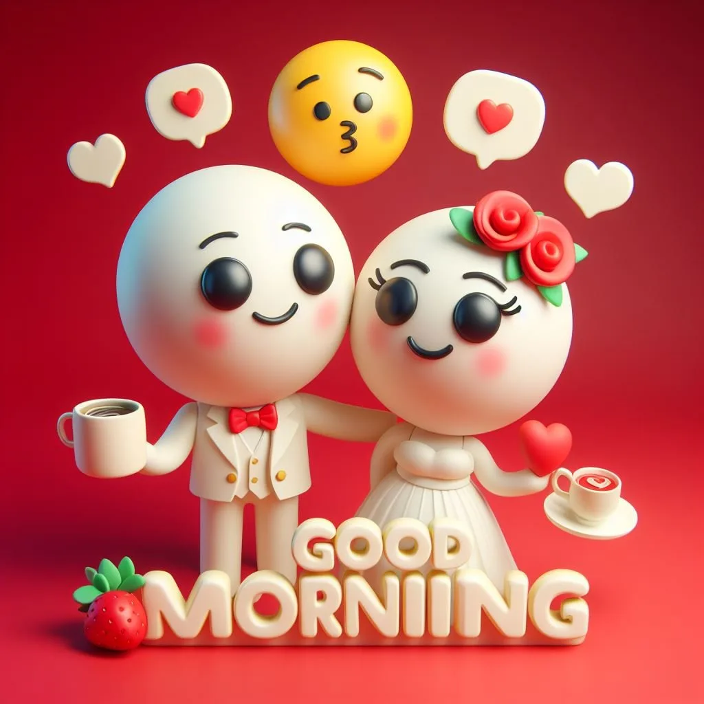 cute couple image with d soft art good morning love image ()