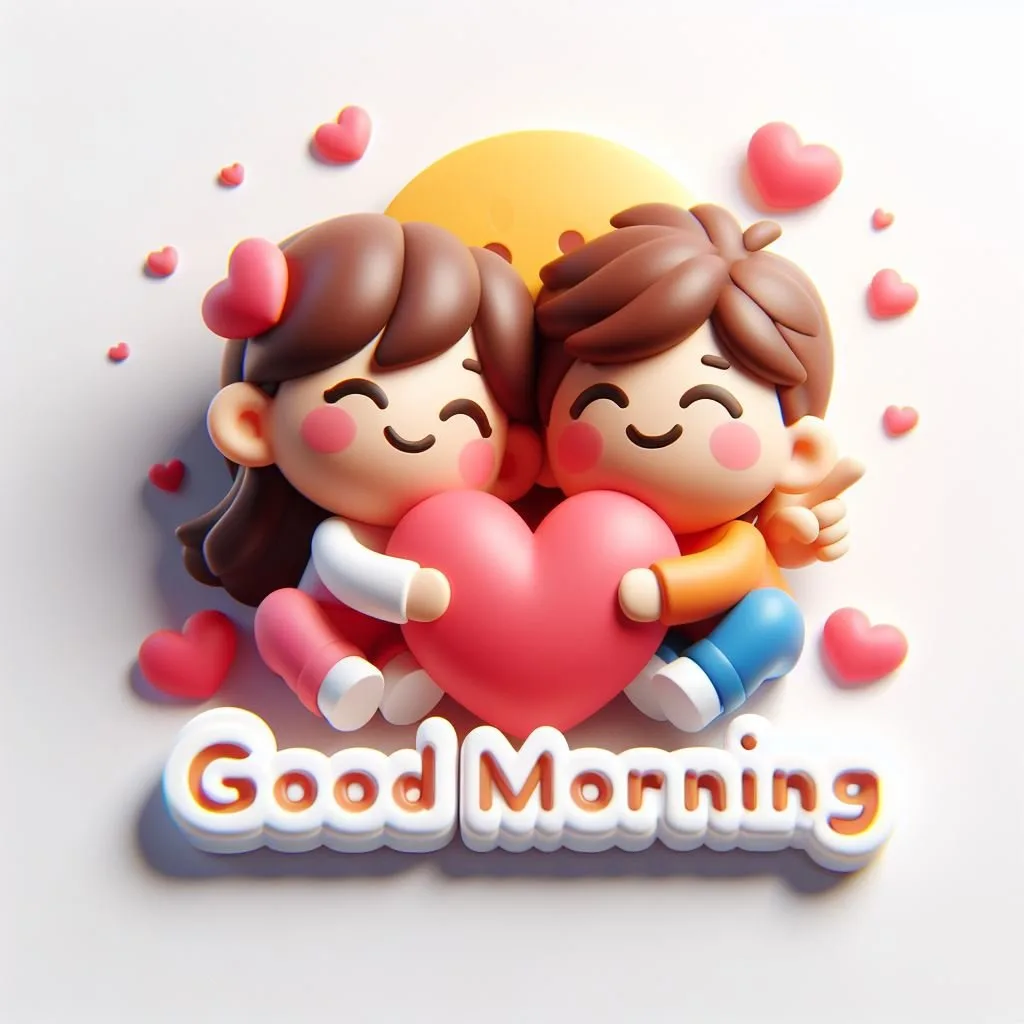 cute couple image with d soft art good morning love image ()